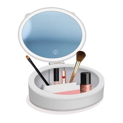 Bærbar sminkeveske med speil